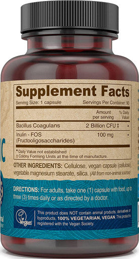 Deva Vegan Probiotic with FOS Prebiotics Supplement - 2 Billion CFU with 100 MG of Prebiotics Per Serving for Men & Women - Non-Dairy Gluten - Naturally Shelf Stable - 90 Capsules