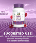Maryruth Organics Mens Vitamin Gummy | USDA | Vegan | Daily Multivitamins for Immune Support | Non-GMO | Gluten | 60 Count