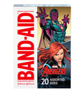 Band-Aid Brand Adhesive Bandages For Minor Cuts And Scrapes, Featuring Marvel Avengers Characters For Kids, Assorted Sizes 20 Ct