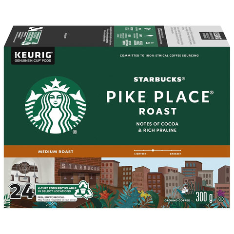 Starbucks K-Cup Coffee Pods, Medium Roast Hot or Iced Coffee, Pike Place Roast, 60 Keurig Pods ÃƒÂ¢Ã¢â€šÂ¬Ã¢â‚¬Â¹