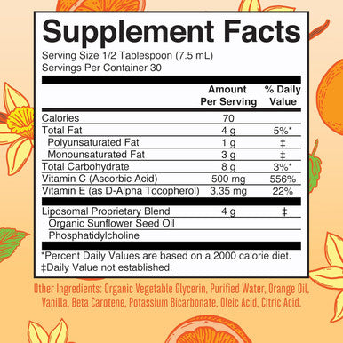 Maryruth Organics Liposomal Vitamin C by | Immune Support Supplement | Vitamin C 500mg | Megadose Vitamin C Supplement | Skin Care | Liquid Vitamin C | Vitamin E | Vegan | Non GMO | 30 Servings