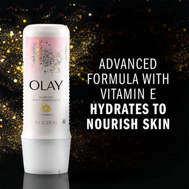 Olay In-Shower Rinse Off Body Conditioner with Vitamin E & B3 for Dry Skin, Lasting Hydration, 8 Oz, Pack of 6