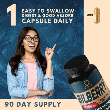 Dedicad 10In1 Bilberry Extract For Eyes Supplement 9260Mg - 3 Month Supply With Grape Seed, Carrot, Elderberry, Eyebright & More
