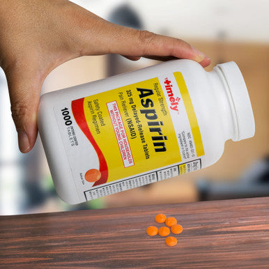 TIME-CAP LABS, INC. Timely Regular Strength Aspirin 325Mg - 1000 Enteric Coated Tablets - Compare To The Active Ingredient In Ecotrin - Pain Reliever For Minor Aches And Pains, Fever Reducer - Made In Usa