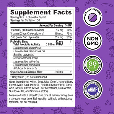 Physician'S Choice Probiotics For Kids - 7 Diverse Strains, Organic Prebiotics, Vitamins & Minerals - Clinically Studied L. Rhamn