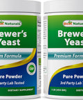 Best Naturals 2 Pack 100% Pure Brewers Yeast Powder - 16 oz - Supports for Increased Breast Milk Supply During Breastfeeding Lactation Digestive Health