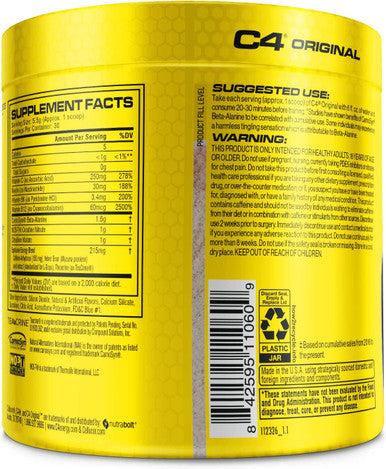 C4 Original Pre Workout Powder Frozen Bombsicle Sugar Free Preworkout Energy for Men & Women 150mg Caffeine + Beta Alanine + Creatine - 30 Servings