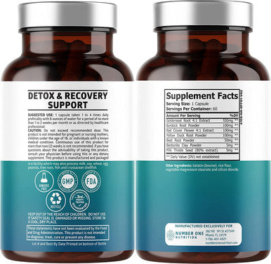 N1N Premium 7 Day Cleanse and Detox Supplement Max Strength 7 Powerful Ingredients Complete Body Cleanse for Liver Urinary Tract Kidney and Digestive Health Support 60 Capsules