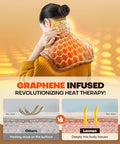 Graphene-Infused 1Min Fast Heating Pad, Deeper Pain Relief Weighted Heating Pads For Neck And Shoulders And Back, Heated Wrap With 6 Heat Options 4 Auto Timer, Gifts For Men Women Mom Christmas