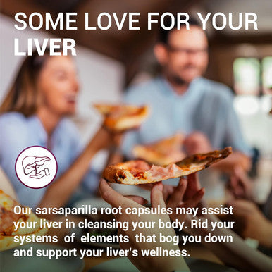 Herbalicious Sarsaparilla Capsules - Hemidesmus indicus Herbal Supplement - Non-GMO Support for Immunity Skin Kidney Function Liver Wellness - No Gluten Preservatives Fillers - Made in USA