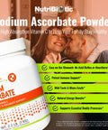 NutriBiotic Sodium Ascorbate Buffered Vitamin C Powder 2.2 Lb Vegan NonAcidic and Easier on Digestion Than Ascorbic Acid Essential Immune Support and Antioxidant Supplement Gluten and GMO