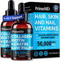 Liquid Collagen Peptides For Women - Complex With Biotin Vitamin, Hydrolyzed Keratin Protein And Saw Palmetto - Comprehensive Formula For Hair, Skin, And Nails Wellness - 2Fl Oz (Pack Of 2)