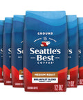 SeattleÃƒÂ¢Ã¢â€šÂ¬Ã¢â€žÂ¢s Best Coffee, Medium Roast Ground Coffee, Portside, 100% Arabica, 6 Bags (12 oz Each)