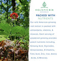 Holistic Bin Wild American Ginseng Powder Pure Organic Ginseng Supplement Made with Wild Harvested 20+ Year Old Roots from Appalachia (Panax Quinquefolius) | No Fillers or Additives (25 Grams)