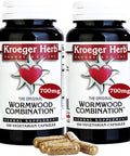 Kroeger Herb Wormwood Combination Vegetarian Capsules, 100 Count - Pack Of 2