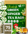 FreshDrinkUS, Premium 75 Mulberry Leaf Tea Bags, 100% Natural & Pure from Mulberry Leaves. Loose Leaf Herbal Tea. Made with Natural Material Tea Bags. No Sugar, No Caffeine, No Gluten, Vegan.