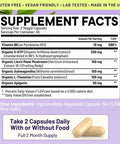 Nootrix Organic Plant 5Htp+ Cofactor Vitamin B6, Lions Mane, Apigenin, L Theanine Supplement W Ashwagandha - Brain Supplement - Supports Mood, Cognition, Better Sleep - 5 Htp - 120 Vegetable Capsules