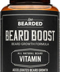 Live Bearded: Beard Boost - Beard Hair Growth Multivitamins With Biotin 10,000Mcg, Vitamin C, Vitamin E And Zinc - 30-Day Supply - Thick, Strong, Full Beard Growth Support - Made In The Usa