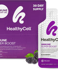 Healthycell Immune Super Boost Daily Liquid Supplement - Immune Support Supplement For Adults With Ecea Elderberry Vitamin C Vitamin D Calcium & Zinc - 30 Gel Packs