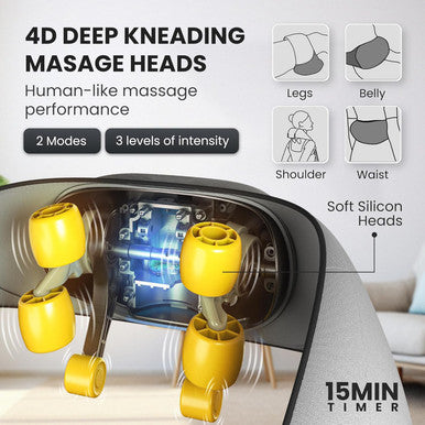 Miko Shiatsu Neck And Back Massager With Heat For Deep Tissue Pain Relief, Premium App Controlled Cordless Massage - Fsa/Hsa Eligible