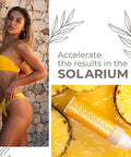 COCOSOLIS ANANAS tanning accelerator - organic tanning oil with vitamin E & pineapple scent for a quick, intensive tan - tanning enhancer for a rich chocolate tan - nourishing body lotion (110 ml)