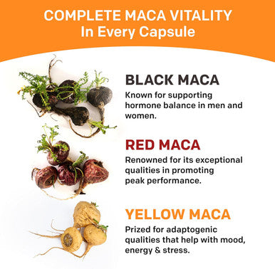 19-In-1 Peruvian Maca Root Capsules - 9125 Mg Ashwagandha Supplements With Maca Fenugreek & Ginseng - Black Maca Root Capsules For Men & Women For Mood, Hormone & Performance Support (120 Capsules)