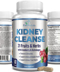 YUMMYVITE Herbal Kidney Cleanse With Cranberry Extract, Astralagus - 21 Fruits & Herbs - Detox & Cleanse Urinary Tract & Bladder Health, Kidney Support, 60 Vegan Capsules