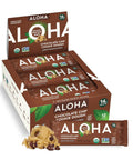 Aloha Organic Plant Based Protein Bars Chocolate Chip Cookie Dough, 1.98 Oz,(Pack of 12)