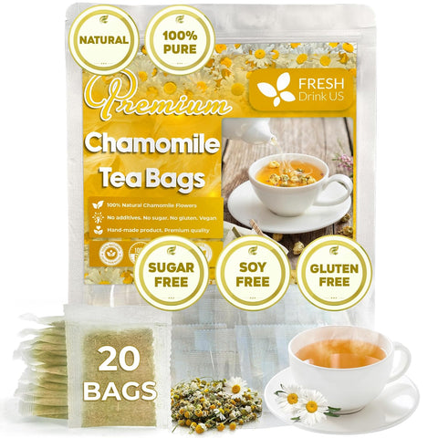 FreshDrinkUS, Premium 75 Mulberry Leaf Tea Bags, 100% Natural & Pure from Mulberry Leaves. Loose Leaf Herbal Tea. Made with Natural Material Tea Bags. No Sugar, No Caffeine, No Gluten, Vegan.
