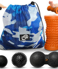 Invincible Fitness Foot Roller 4-In-1 Therapy Set For Tired And Achy Feet, Stress And Tension Relief, Trigger Point Therapy, Self-Myofascial Release, Deep Tissue (Orange)