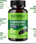 NATURELO Elderberry Gummies Ãƒâ€šÃ¢â‚¬â€œ Immune Support with Sambucus Elderberry + Vitamin C + Zinc Ãƒâ€šÃ¢â‚¬â€œ Certified Organic, 60ct