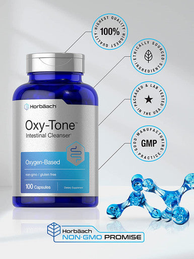 Colon Cleanse | 100 Capsules | Non-GMO & Gluten Free Colon Cleanser Pills | with Ozonated Magnesium | by Horbaach