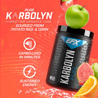 EFX Sports Karbolyn Fuel | Fast-Absorbing Carbohydrate Powder | Carb Load, Sustained Energy, Quick Recovery | Stimulant Free | 18 Servings (Fruit Punch)