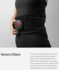 Hyperice Venom 2 Back Wrap and Hypervolt Go 2 in Black Pre and Post Workout Recovery Combination