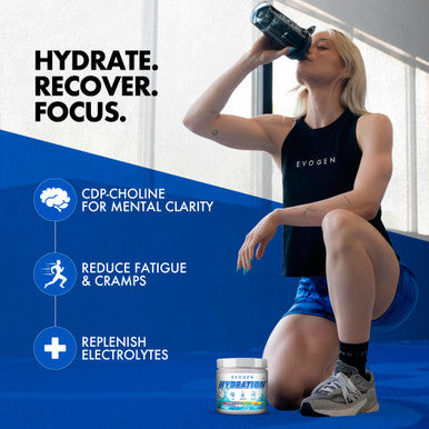 Evogen Hydration - Electrolytes Powder | Sugar-Free Electrolyte Powder Supplement for Hydration Energy and Recovery | Coconut Water B Vitamins Potassium | Strawberry Lemonade | 30 Servings