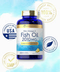 Carlyle Mini Fish Oil Softgels | 2010 Mg | 200 Omega-3 Pearls | Non-Gmo & Gluten Free Supplement