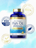 Carlyle Mini Fish Oil Softgels | 2010mg | 200 Omega-3 Pearls | Non-GMO & Gluten Free Supplement