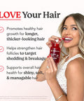 HAIRtamin Vegan Gummy Stars Hair Vitamins | Non-GMO | All Natural Biotin Vitamin Gummies for Hair, Skin & Nails | Multivitamin Supplement to Help Maintain Healthy Looking