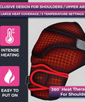 Creatrill Shoulder Heating Pads, Low Voltage Fast Heating Shoulder Brace For Pain Relief, Heated Shoulder Wrap For Rotator Cuff, Frozen Shoulder, Shoulder Dislocation