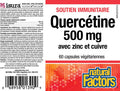 Natural Factors Quercetin 500 mg with Zinc and Copper for Added Immune Support 60 Count