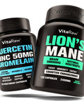 Organic Quercetin with Bromelain + Lions Mane Mushroom Capsules