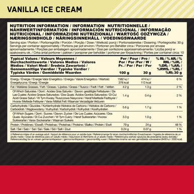 Optimum Nutrition Gold Standard 100% Whey Muscle Building And Recovery Protein Powder With Naturally Occurring Glutamine And Bcaa Amino Acids Vanilla Ice Cream Flavour 10 Servings 300G