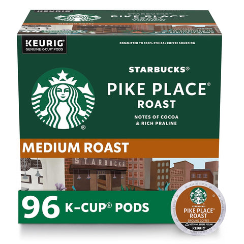 Starbucks K-Cup Coffee Pods, Medium Roast Hot or Iced Coffee, Pike Place Roast, 60 Keurig Pods ÃƒÂ¢Ã¢â€šÂ¬Ã¢â‚¬Â¹