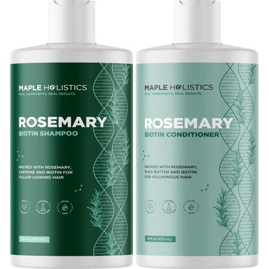 Boost Biotin Hair Serum Plus Rosemary Biotin Shampoo And Conditioner Set - Hair Thickening Serum With Castor And Rosemary Plus Volumizing Biotin Shampoo For Men And Women Bundle