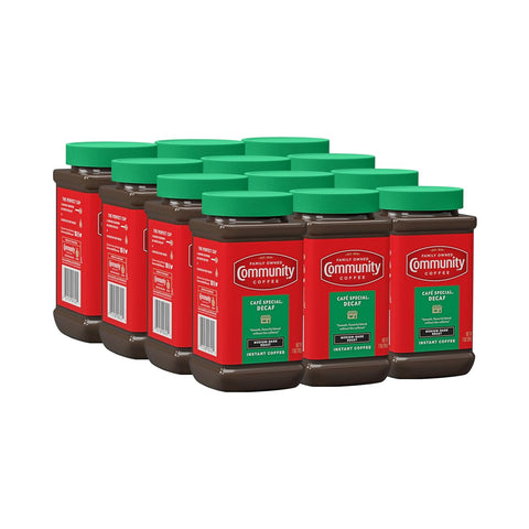 Community Coffee Breakfast Blend Instant Coffee, Medium Roast, 7 oz Jar (Pack of 4)