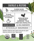 Organic Matcha Toasted Rice Green Tea 18 Bags By Numi Tea