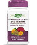 Nature'S Way Premium Blend Digestion With Enzymes Synergistic Support* 5-Herb Blend Vegetarian 100 Capsules
