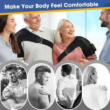WOLOYHEATIE Shoulder Heating Pad, Heated Shoulder Wrap With Massage, Heated Shoulder Brace For Rotator Cuff Frozen Shoulder, Cordless Shoulder Heating Pads Shoulder Massager With Heat