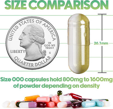 Xprs Nutra Size 0 Empty Capsules - Clear Empty Gelatin Capsules - Empty Pill Capsules for DIY Capsule Filling - Fillable Pure Bovine Pill Capsules Empty Gel Caps Pills (10000 Count)