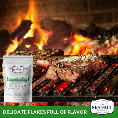 Sea Salt Superstore Flaky Sea Salt Hand Harvested Sea Salt Flakes Baja Fleur de Sel Flake Salt Gourmet Finishing Flaky Salt for Baking and Cooking 7 oz Bag